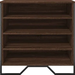 vidaXL Productos Del Hogar-Zapatero de madera de ingeniería marrón roble 80x38x78 cm