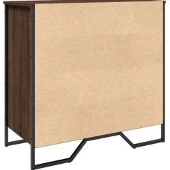 vidaXL Productos Del Hogar-Zapatero de madera de ingeniería marrón roble 80x38x78 cm
