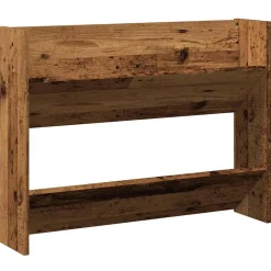 vidaXL Productos Del Hogar-Zapatero de pared madera de ingeniería envejecida 80x18x60 cm