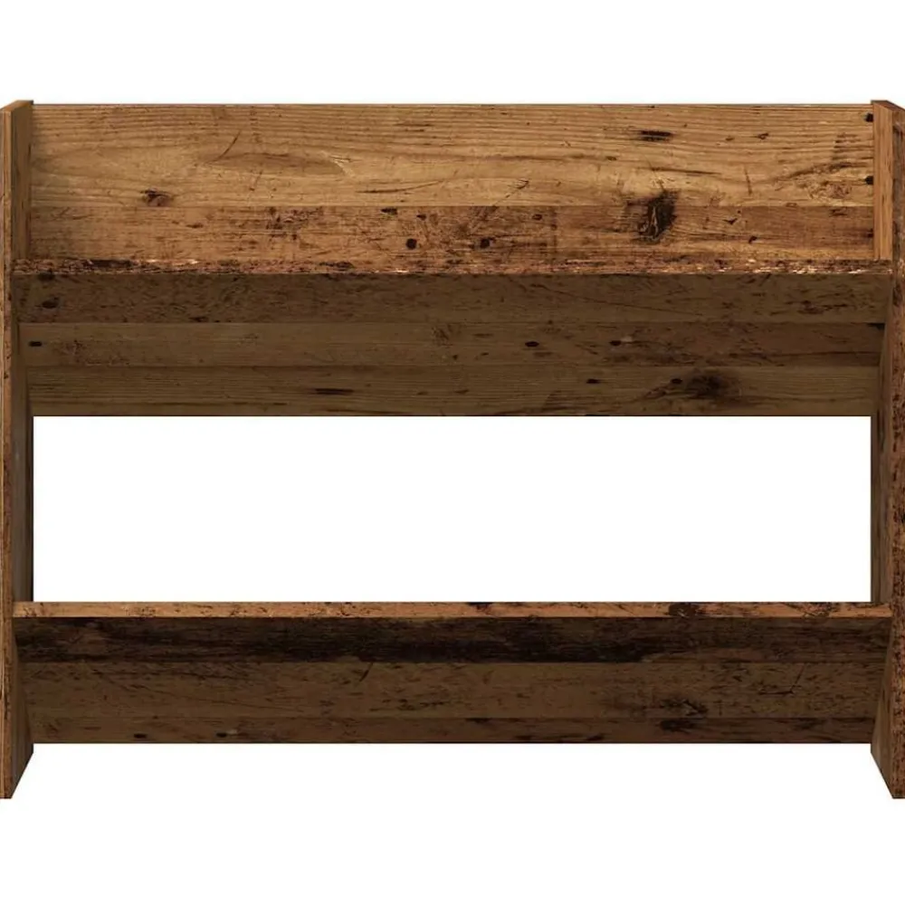 vidaXL Productos Del Hogar-Zapatero de pared madera de ingeniería envejecida 80x18x60 cm