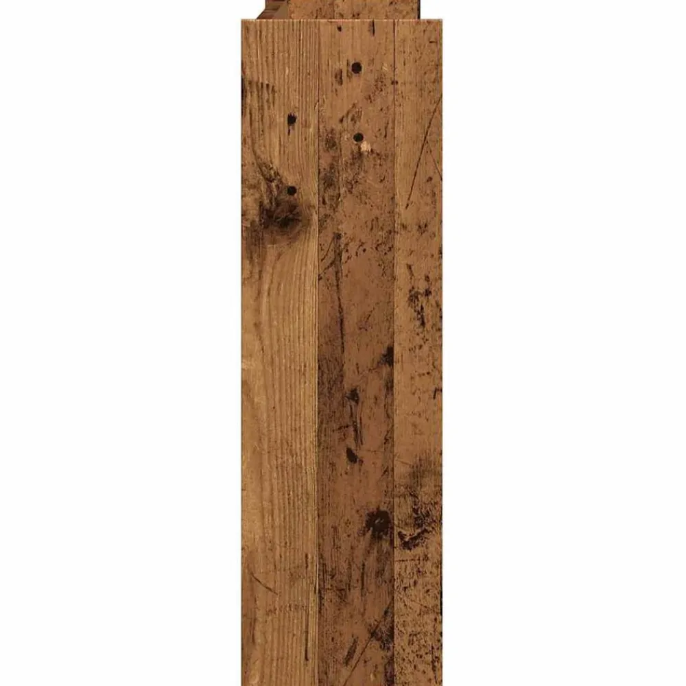 vidaXL Productos Del Hogar-Zapatero de pared madera de ingeniería envejecida 80x18x60 cm