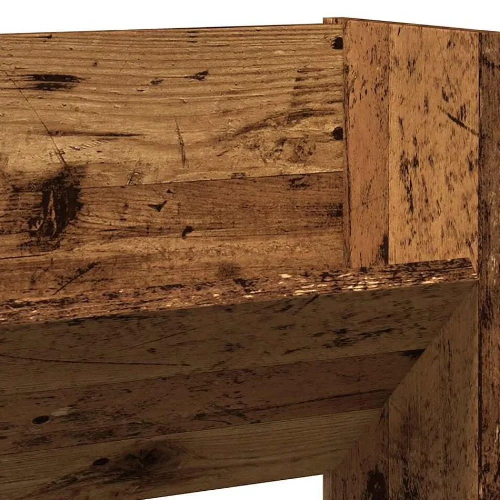 vidaXL Productos Del Hogar-Zapatero de pared madera de ingeniería envejecida 80x18x60 cm