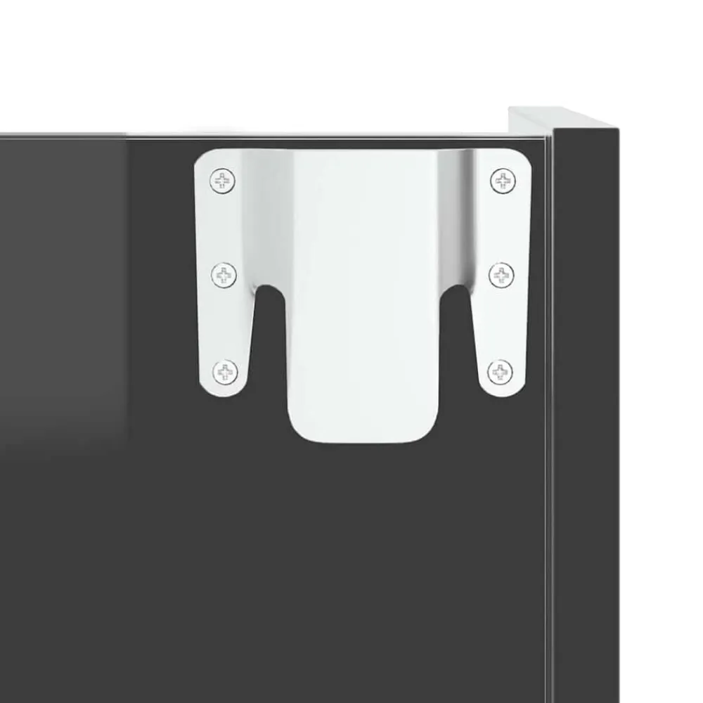 vidaXL Zapatero de pared madera contrachapada gris brillo 60x18x60 cm gris brillante