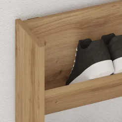 vidaXL Productos Del Hogar-Zapatero de pared madera ingeniería 80x18x60 cm