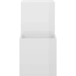 vidaXL Zapatero de recibidor contrachapado blanco brillo 105x35,5x70cm Blanco brillante Discount