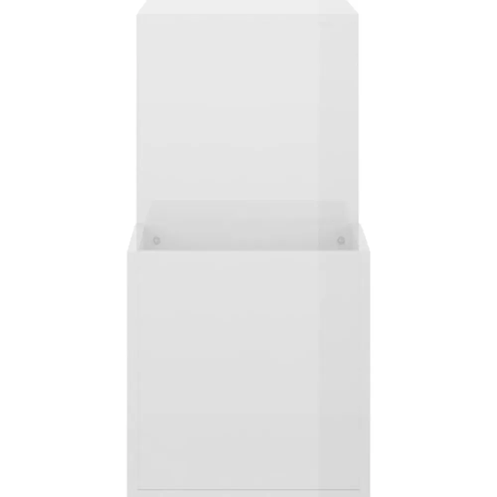vidaXL Zapatero de recibidor contrachapado blanco brillo 105x35,5x70cm Blanco brillante Discount