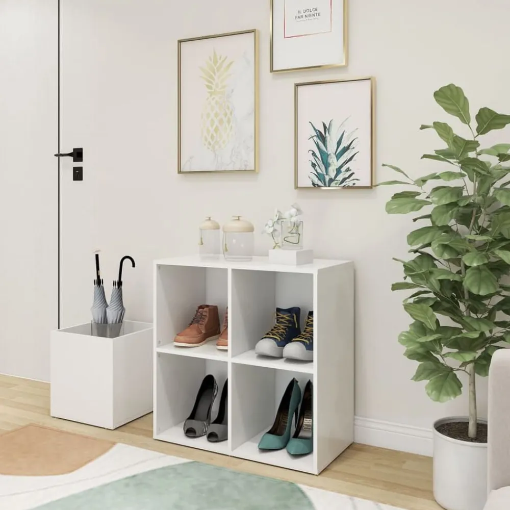 vidaXL Productos Del Hogar-Zapatero de recibidor madera contrachapada 105x35,5x70cm