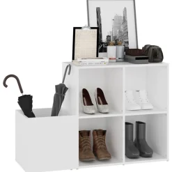 vidaXL Productos Del Hogar-Zapatero de recibidor madera contrachapada 105x35,5x70cm