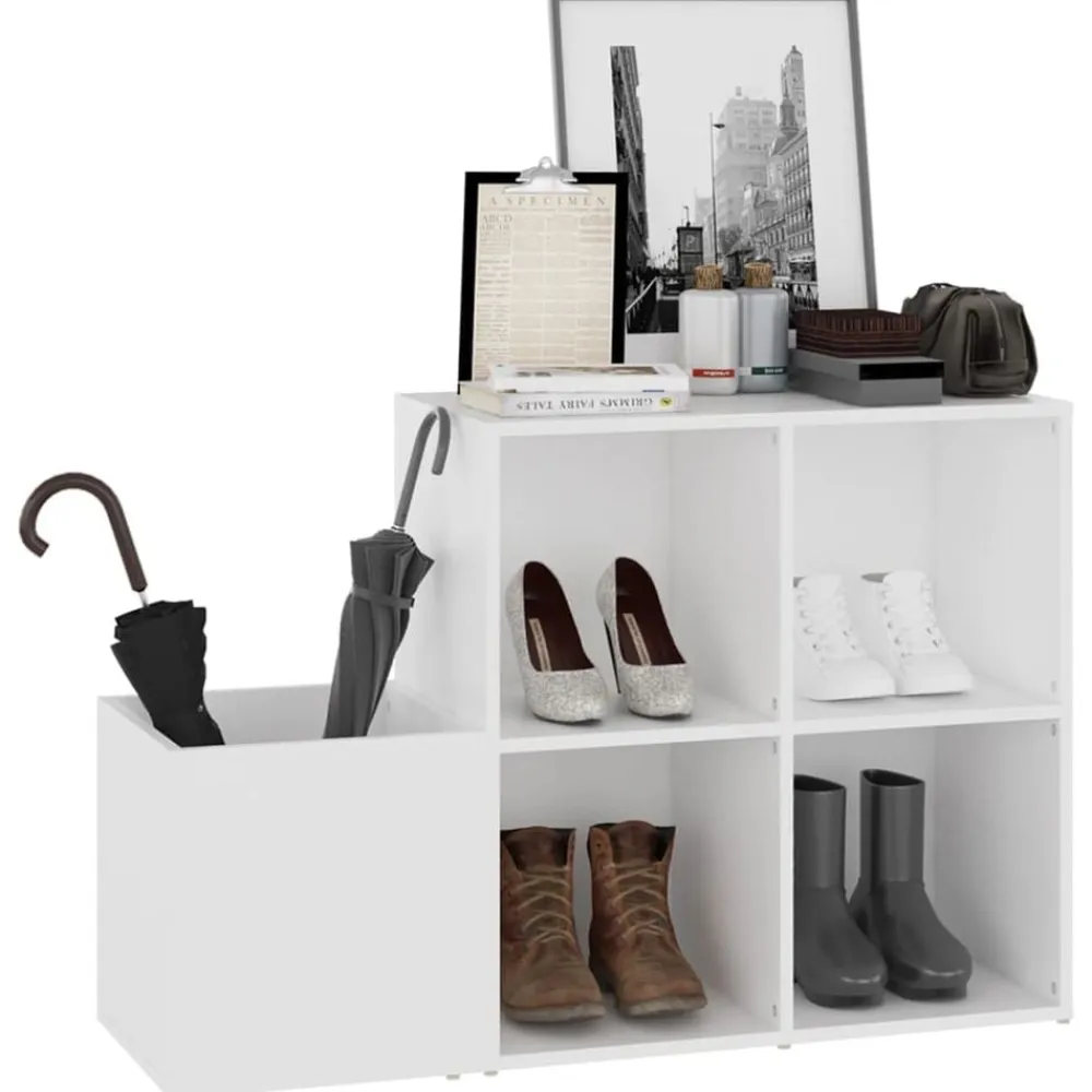 vidaXL Productos Del Hogar-Zapatero de recibidor madera contrachapada 105x35,5x70cm
