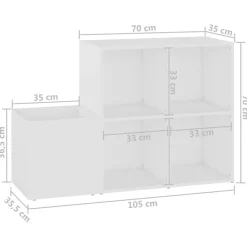vidaXL Productos Del Hogar-Zapatero de recibidor madera contrachapada 105x35,5x70cm