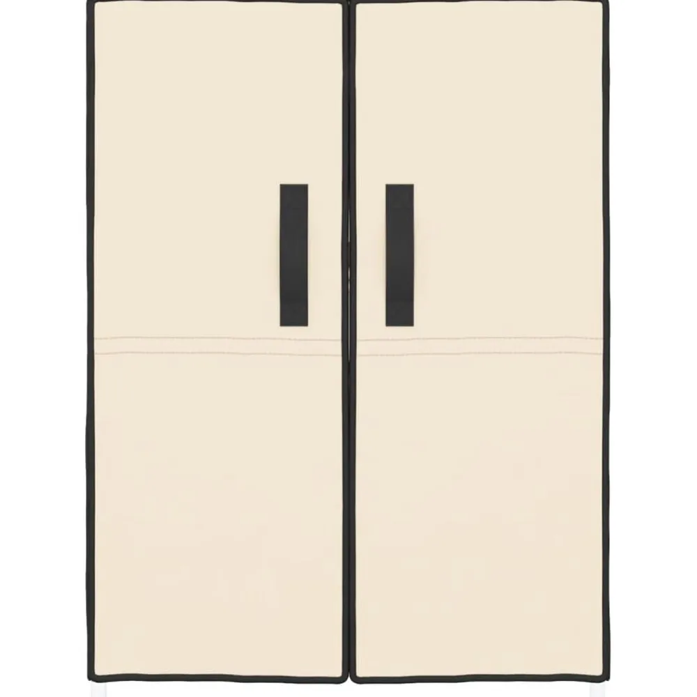 vidaXL Zapatero de tela 60x28x90 cm Crema Best