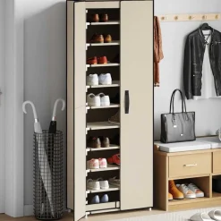 vidaXL Productos Del Hogar-Zapatero de tela 60x30x166 cm