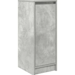 vidaXL Productos Del Hogar-Zapatero gris hormigón 29,5x34x76 cm madera de ingeniería