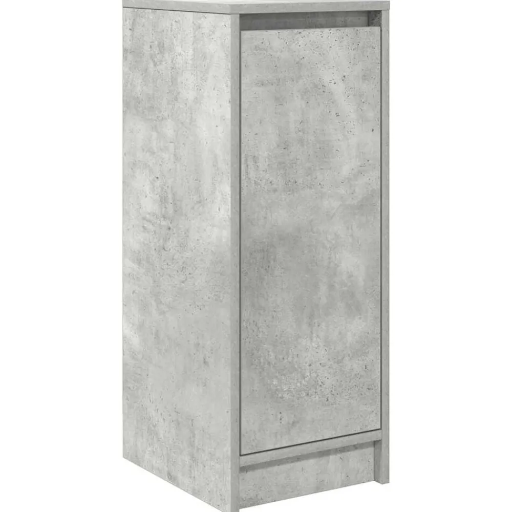 vidaXL Productos Del Hogar-Zapatero gris hormigón 29,5x34x76 cm madera de ingeniería