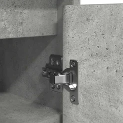 vidaXL Productos Del Hogar-Zapatero gris hormigón 29,5x34x76 cm madera de ingeniería