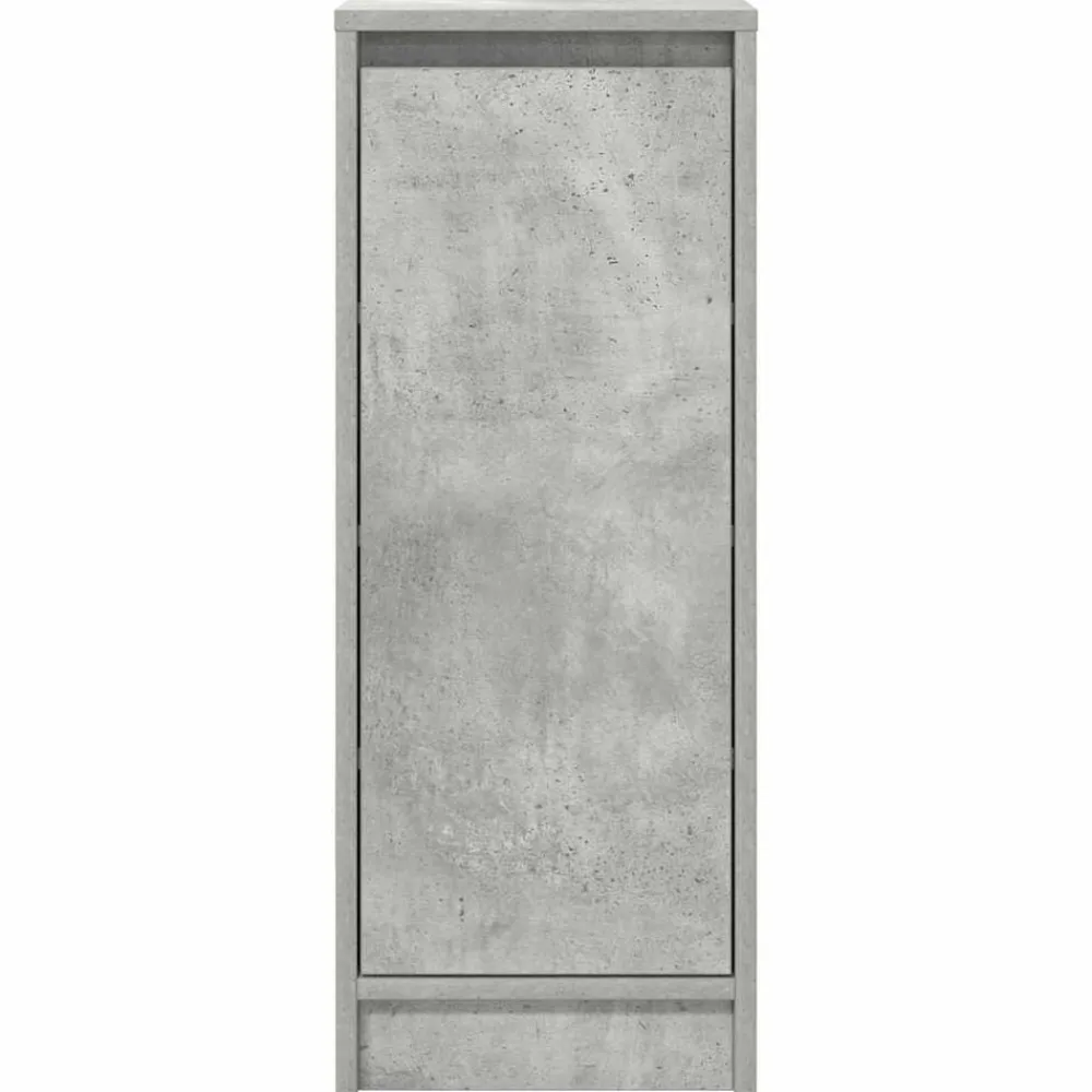 vidaXL Productos Del Hogar-Zapatero gris hormigón 29,5x34x76 cm madera de ingeniería
