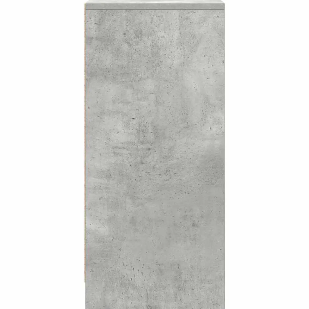 vidaXL Productos Del Hogar-Zapatero gris hormigón 29,5x34x76 cm madera de ingeniería