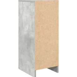vidaXL Productos Del Hogar-Zapatero gris hormigón 29,5x34x76 cm madera de ingeniería