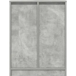 vidaXL Zapatero gris hormigón 57x34x76 cm madera industrial Gris hormigón Best