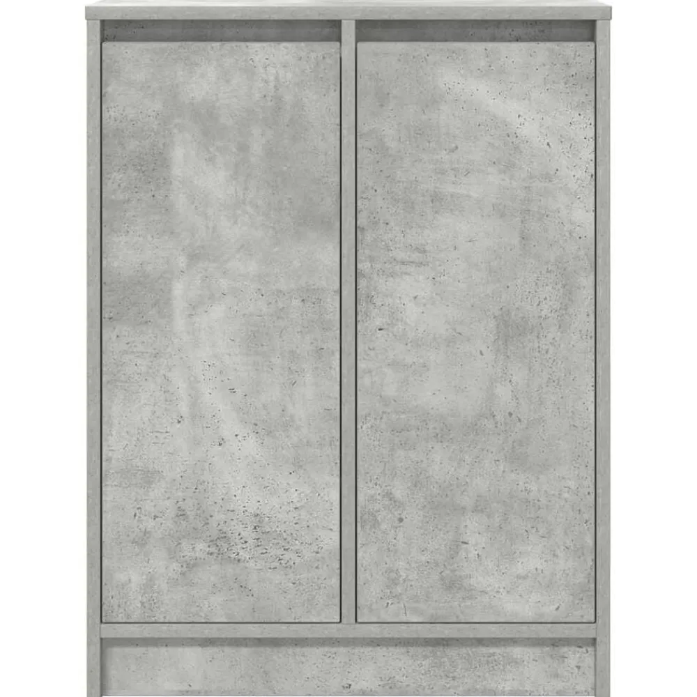 vidaXL Zapatero gris hormigón 57x34x76 cm madera industrial Gris hormigón Best