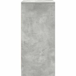 vidaXL Zapatero gris hormigón 57x34x76 cm madera industrial Gris hormigón Best