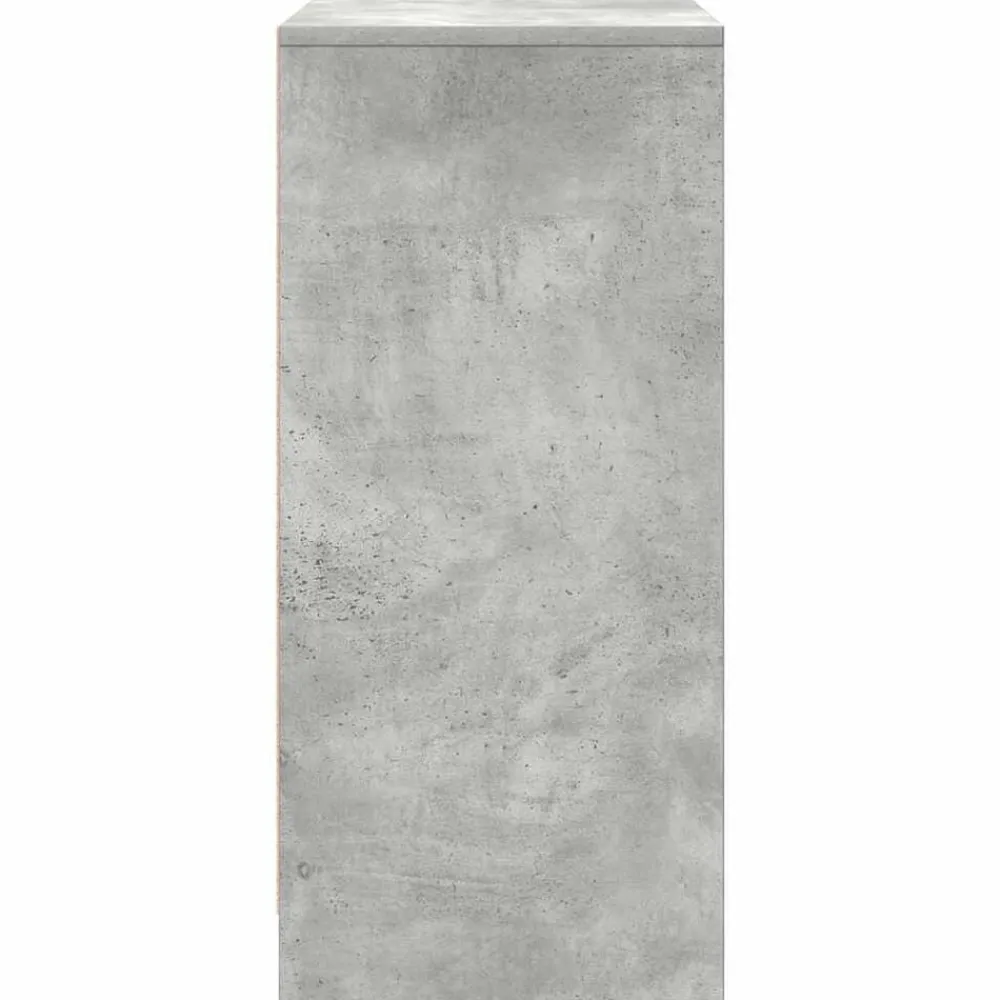 vidaXL Zapatero gris hormigón 57x34x76 cm madera industrial Gris hormigón Best
