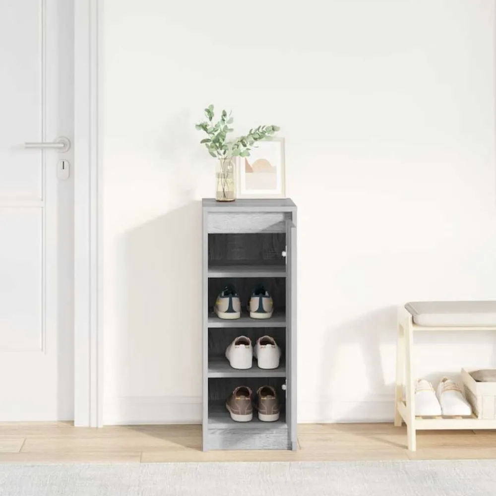 vidaXL Productos Del Hogar-Zapatero 29,5x34x76 cm madera de ingeniería