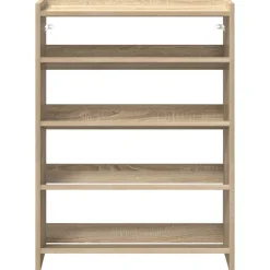 vidaXL Zapatero madera contrachapada 60x25x81 cm Roble Sonoma Clearance