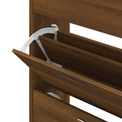 vidaXL Productos Del Hogar-Zapatero madera contrachapada marrón roble 63x24x104 cm