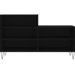 vidaXL Zapatero madera contrachapada 102x36x60 cm Negro Discount