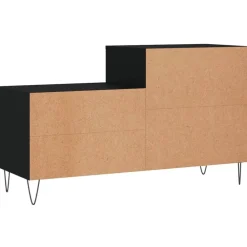 vidaXL Zapatero madera contrachapada 102x36x60 cm Negro Discount