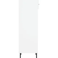 vidaXL Productos Del Hogar-Zapatero madera contrachapada blanco brillo 30x35x105 cm