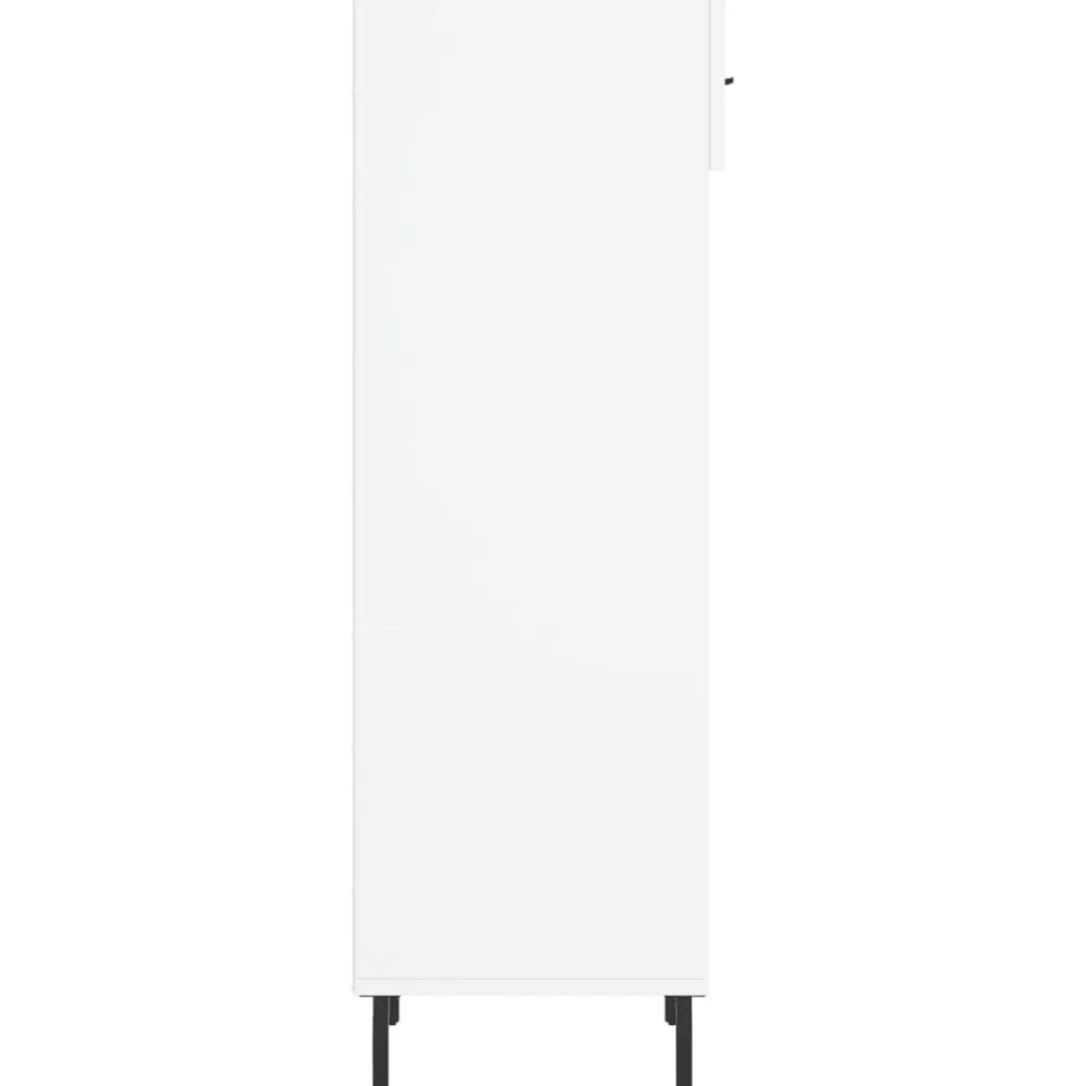 vidaXL Productos Del Hogar-Zapatero madera contrachapada blanco brillo 30x35x105 cm