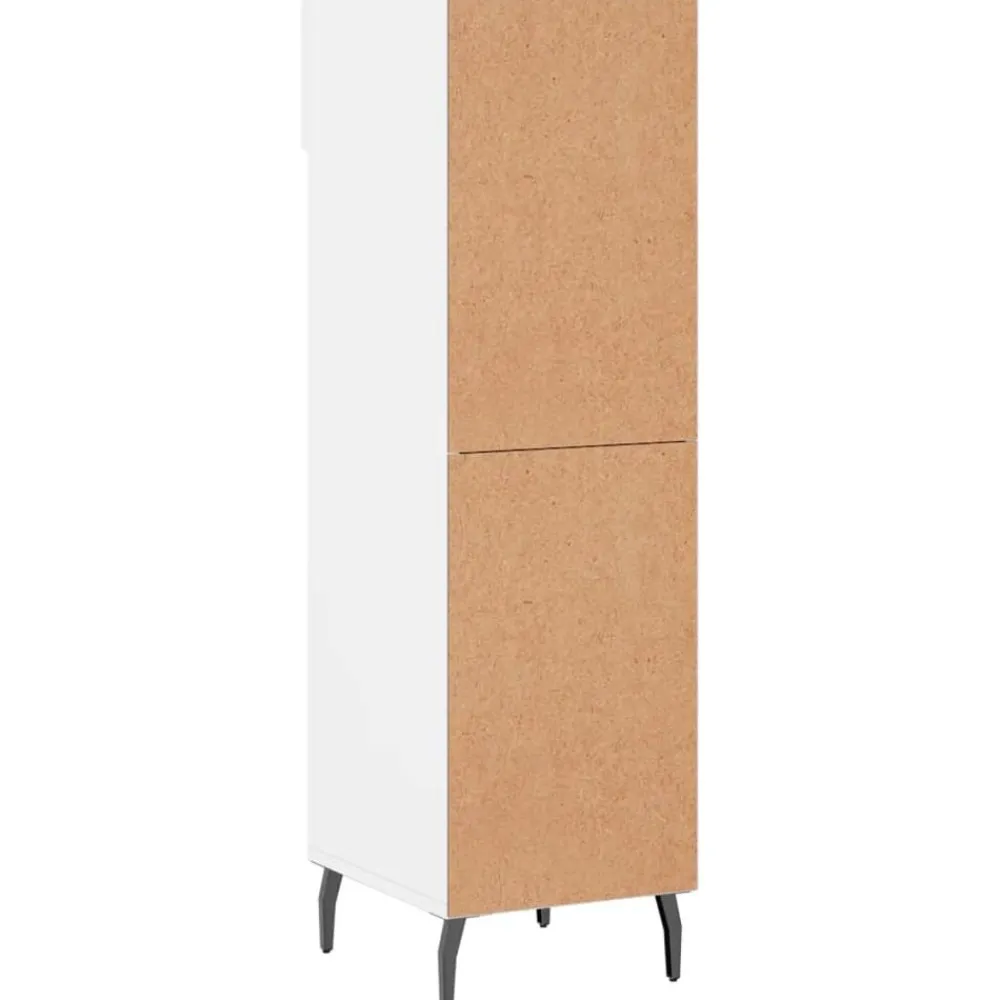 vidaXL Productos Del Hogar-Zapatero madera contrachapada blanco brillo 30x35x105 cm