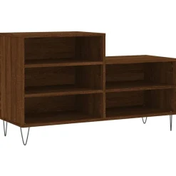 vidaXL Zapatero madera contrachapada roble marrón 102x36x60 cm Marrón roble Discount