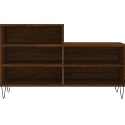 vidaXL Zapatero madera contrachapada roble marrón 102x36x60 cm Marrón roble Discount