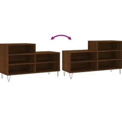 vidaXL Zapatero madera contrachapada roble marrón 102x36x60 cm Marrón roble Discount