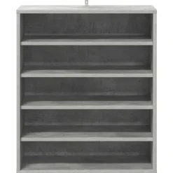 vidaXL Productos Del Hogar-Zapatero madera contrachapada gris hormigón 60x35x70 cm