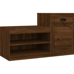 vidaXL Productos Del Hogar-Zapatero madera contrachapada roble marrón 100x42x60 cm