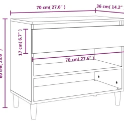 vidaXL Productos Del Hogar-Zapatero madera contrachapada 70x36x60 cm