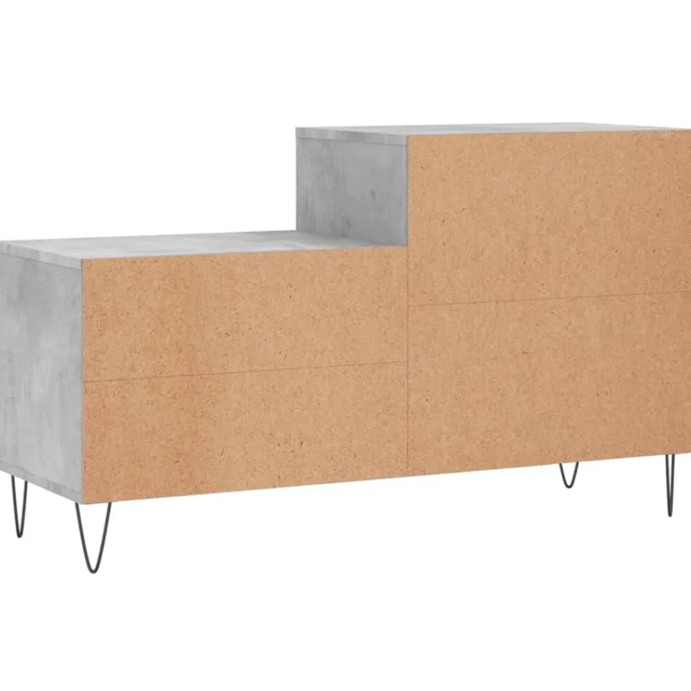 vidaXL Zapatero madera contrachapada gris hormigón 102x36x60 cm Gris hormigón Clearance