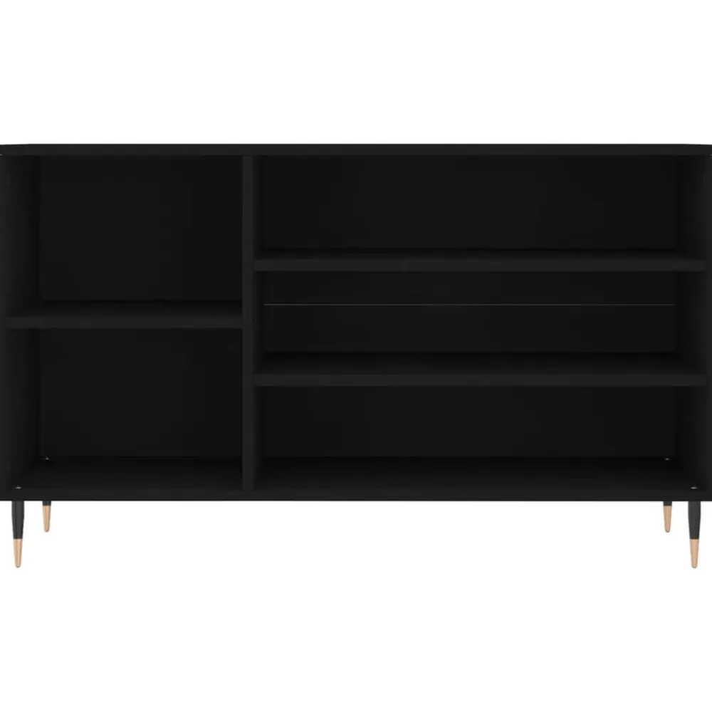 vidaXL Zapatero madera contrachapada 102x36x60 cm Negro