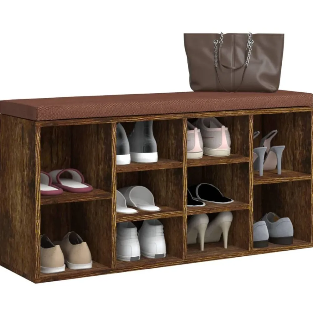 vidaXL Bancos-Zapatero madera contrachapada 103x30x48 cm