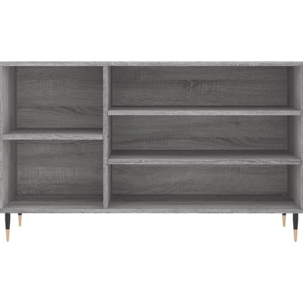 vidaXL Zapatero madera contrachapada 102x36x60 cm Gris sonoma Online
