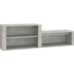 vidaXL Productos Del Hogar-Zapatero madera contrachapada gris hormigón 150x35x45 cm