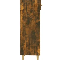 vidaXL Zapatero madera contrachapada 30x35x105 cm Roble ahumado Discount