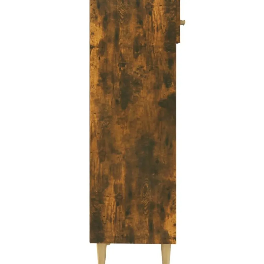 vidaXL Zapatero madera contrachapada 30x35x105 cm Roble ahumado Discount