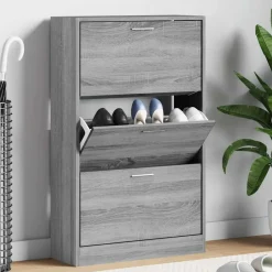 vidaXL Productos Del Hogar-Zapatero madera contrachapada 63x24x103 cm