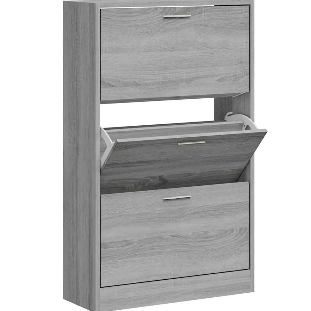 vidaXL Productos Del Hogar-Zapatero madera contrachapada 63x24x103 cm