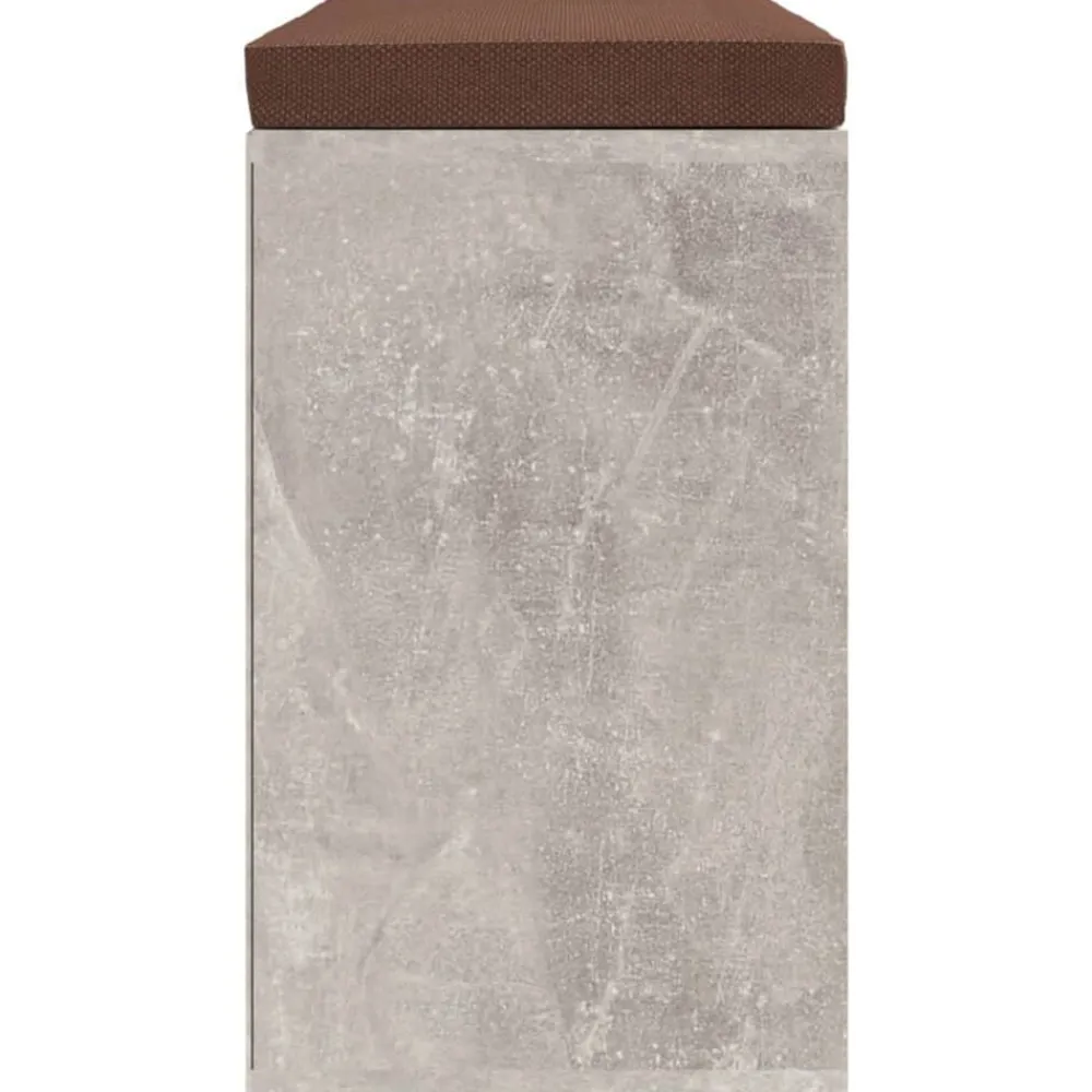 vidaXL Zapatero madera contrachapada gris hormigón 103x30x48 cm Gris hormigón Clearance